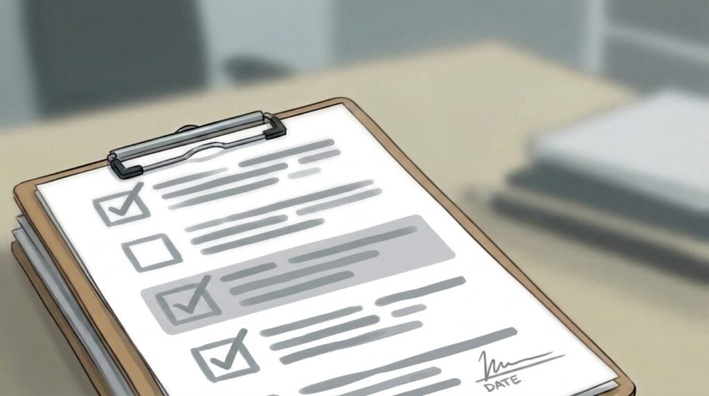 A checklist graphic