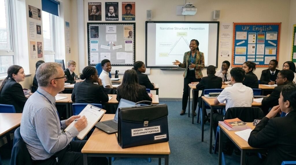 nigerian teacher being observed by UK assessor