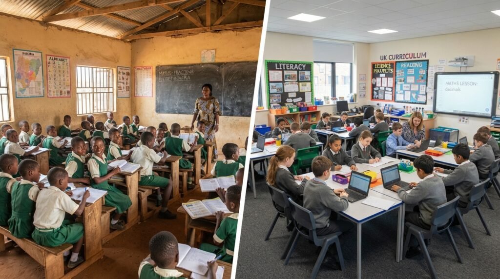 Nigerian vs UK classroom side by side